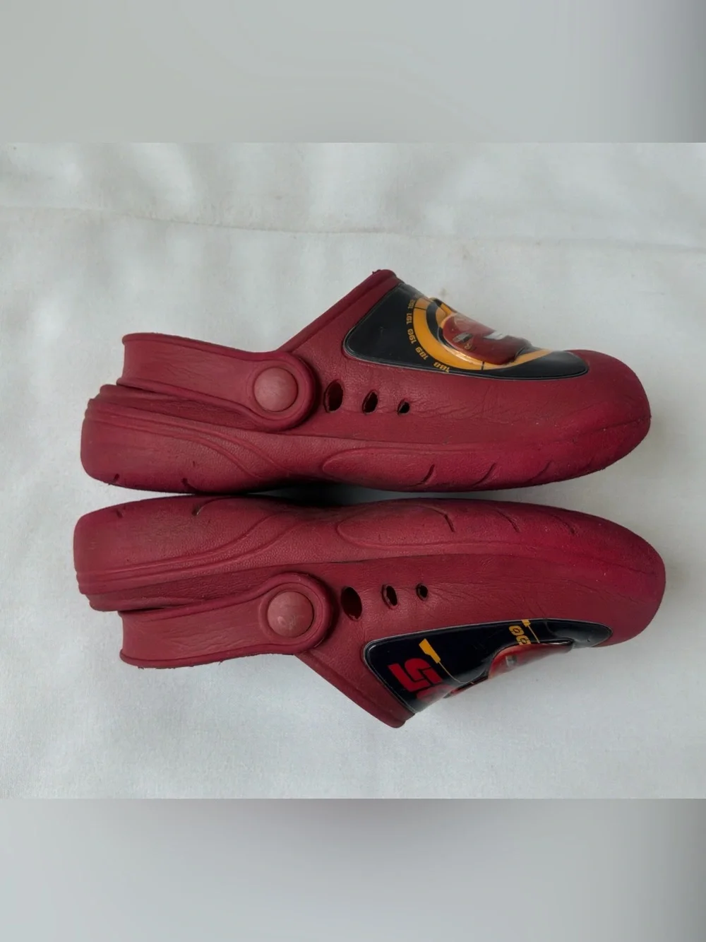 Lightning McQueen And Mater Disney Pixar Red kids Clogs Shoes Size 11